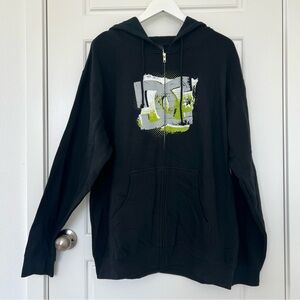 DC Shoes // NWOT Men's Graphic Fleece Lined Zip-up Hoodie
